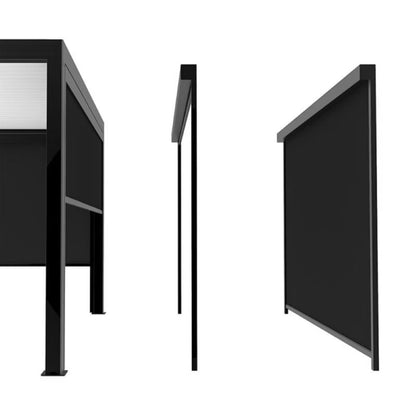 Elektrisk Sidemarkise Luxe 270x238 cm Sort