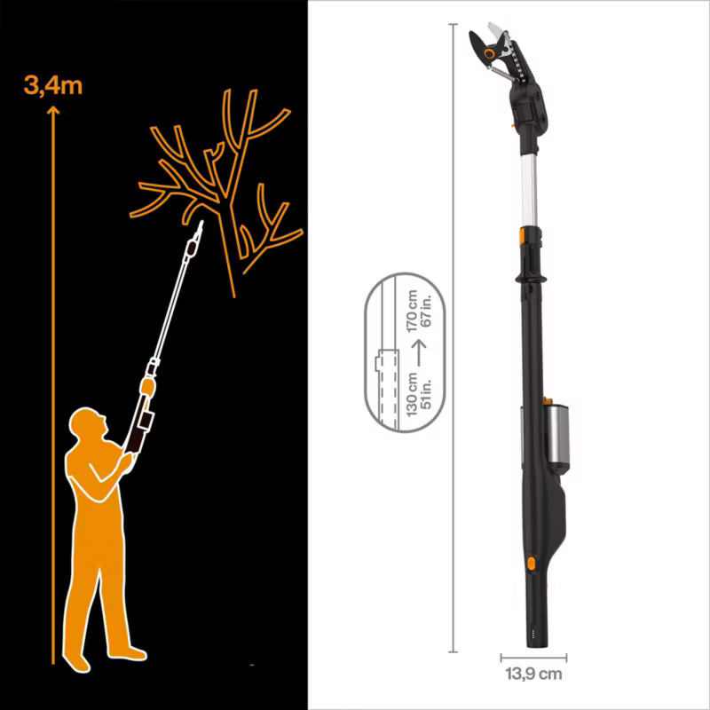 Elektrisk Teleskopsaks 12V 170 cm