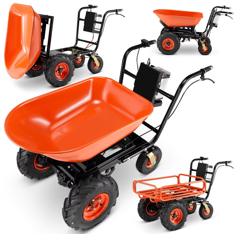 Elektrisk Trillebør 120 L 300 kg 40V