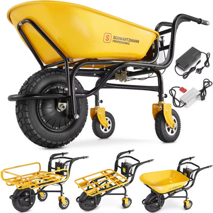 Elektrisk Trillebør 150 kg 120 L Gul WB150