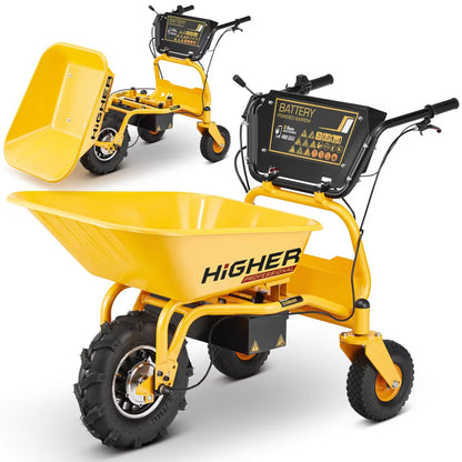 Elektrisk Trillebør 500W 150 kg 120 Liter