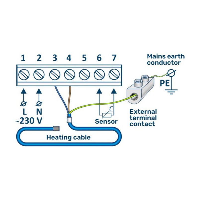 Elektronisk Termostat MST-1 16A Hvid