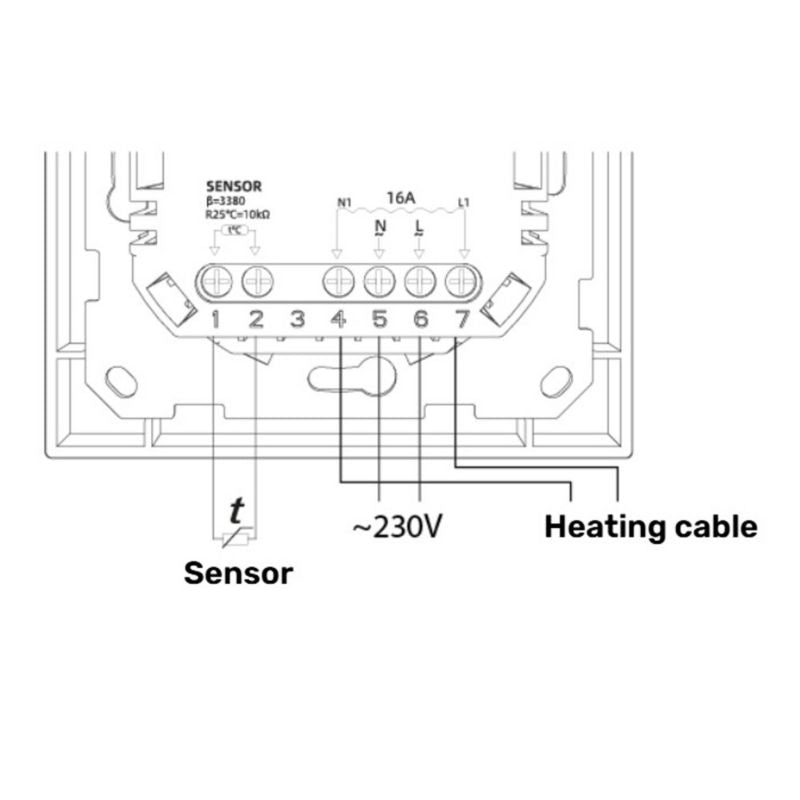 Elektronisk Termostat MST-9 Hvid 82x82 mm