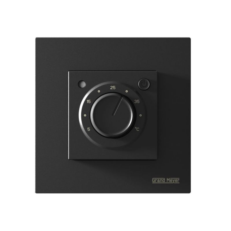 Elektronisk Termostat MST-9n 82x82 mm Sort
