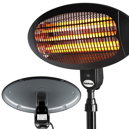 Elektrisk Terrassevarmer 2000W Sort 160-210 cm