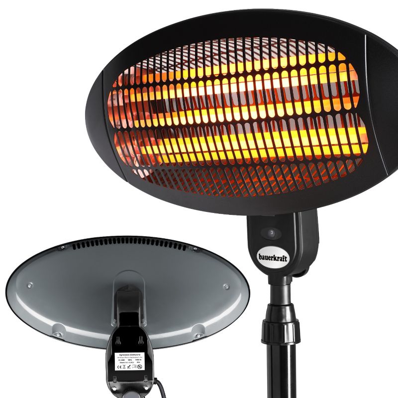 Elektrisk Terrassevarmer 2000W Sort 160-210 cm