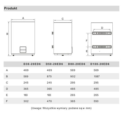 Vandvarmer 80 Liter Hvid WiFi M-D80-20ED6