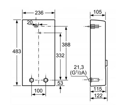 Elektrisk vandvarmer Bosch TR700 21/24 DE 1 stk.