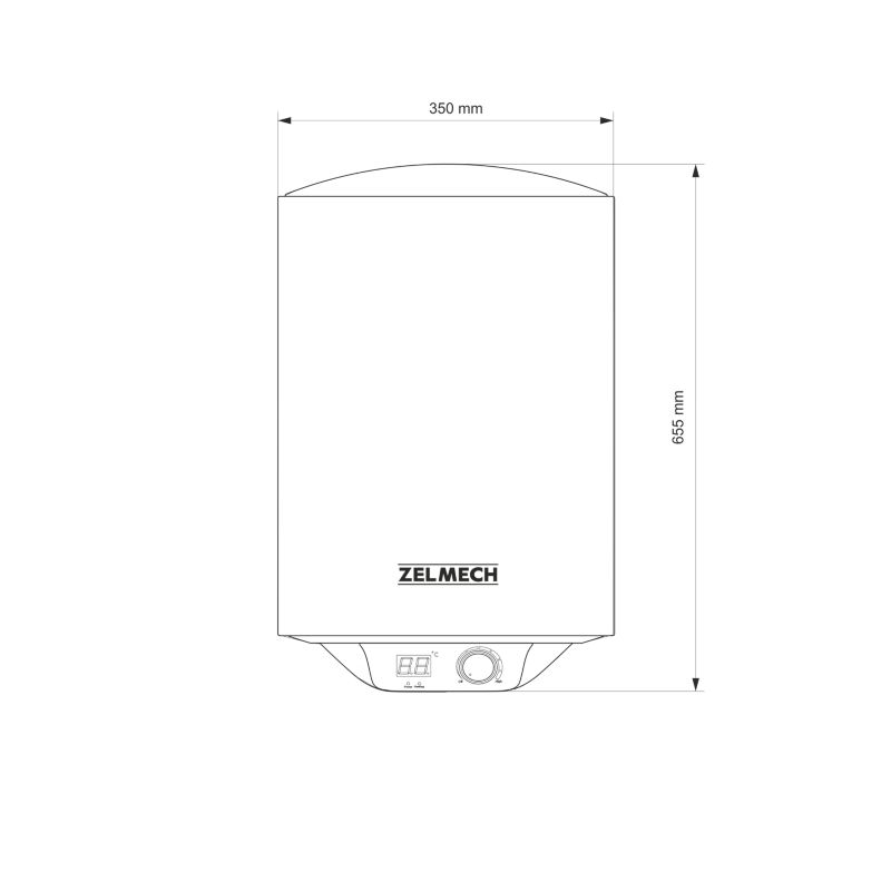 Elektrisk vandvarmer ZL-ZV30WH Zelmech 30L hvid 1 stk.