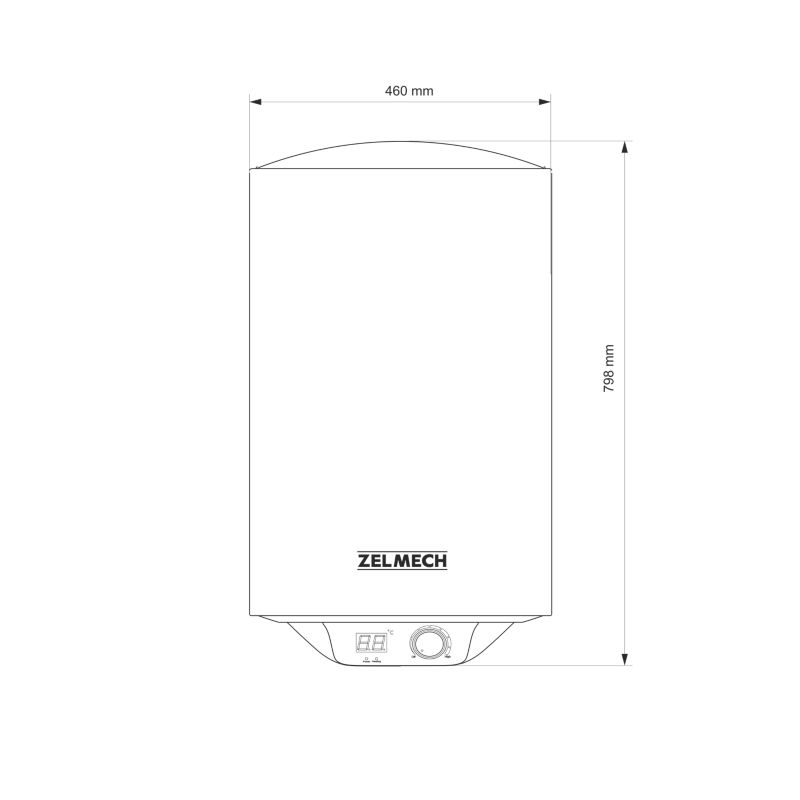 Elektrisk vandvarmer ZL-ZV80WH Zelmech 80L hvid 1 stk.