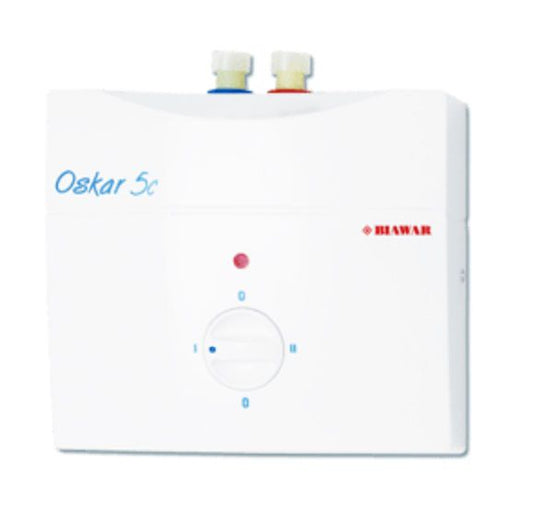 Elektrisk trykvarmer Oskar OP-5C Biawar til under vasken, 1 stk.