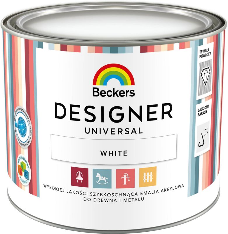 Beckers Designer Universal akryl-emalje hvid 0,5 l