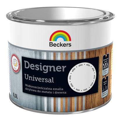 Beckers Designer Universal akryl-emalje hvid 0,5 l
