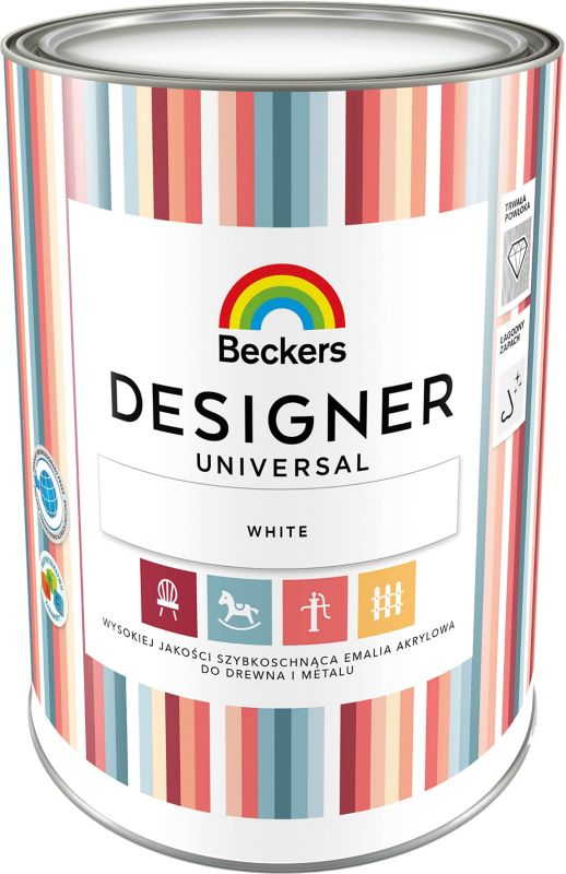 Akryl-emalje Beckers Designer Universal hvid 1 l
