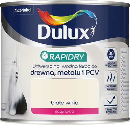 Dulux Rapidry akryl-emalje hvidvin 0,4 l