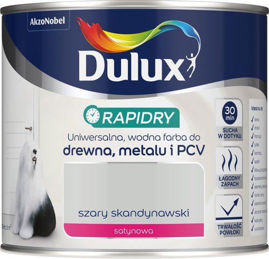 Dulux Rapidry akryl-emalje skandinavisk grå 0,4 l