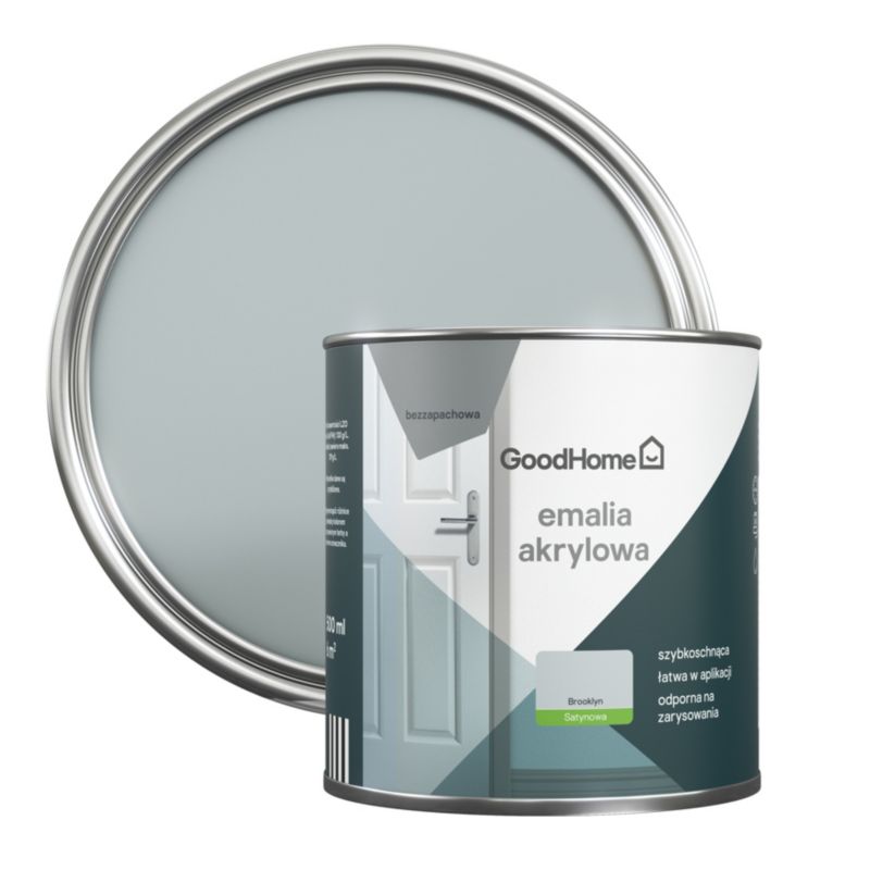 GoodHome Brooklyn akryl-emalje, pletresistent, 0,5 l