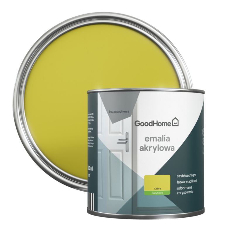 Plamemodstandsdygtig akryl-emalje GoodHome cabra 0,5 l