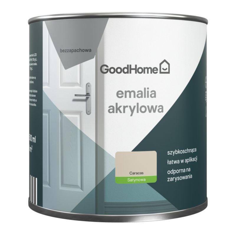 GoodHome Caracas akryl-emalje, pletresistent, 0,5 l