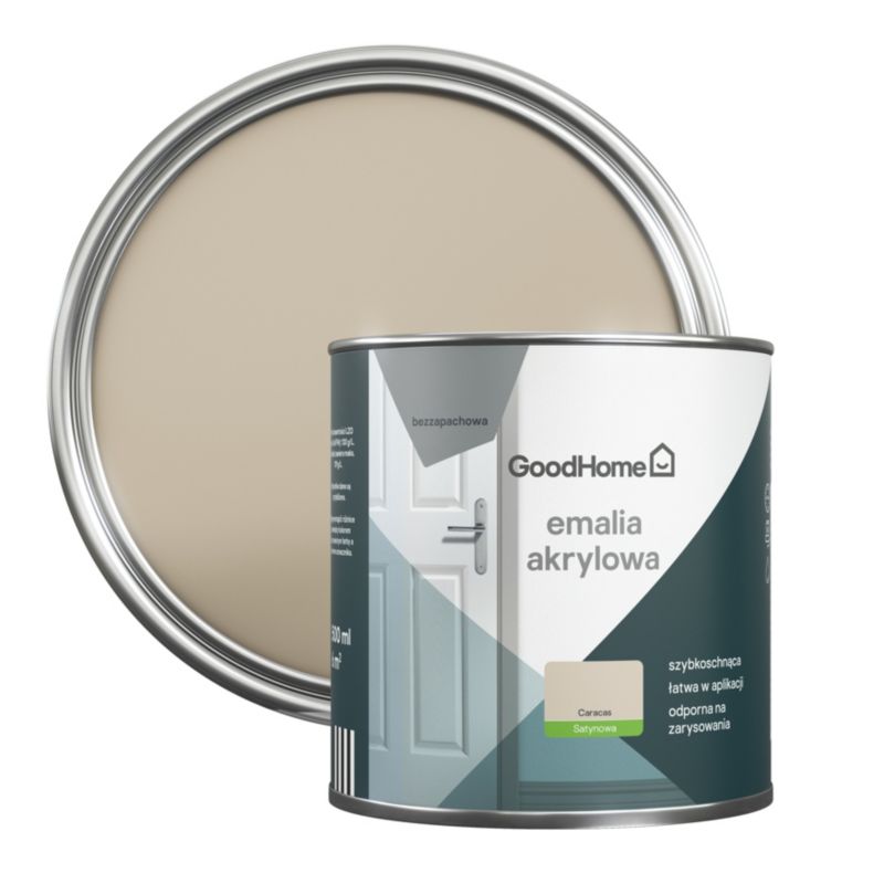 GoodHome Caracas akryl-emalje, pletresistent, 0,5 l