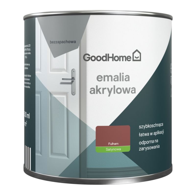 GoodHome Fulham akryl-emalje, pletresistent, 0,5 l