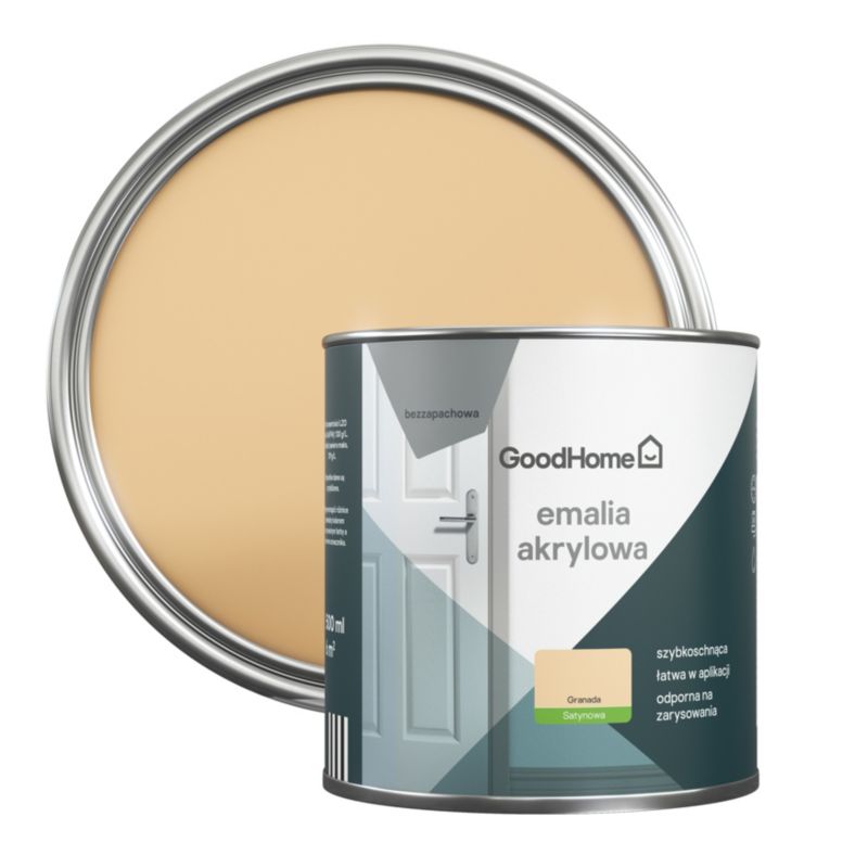 GoodHome Granada akryl-emalje, pletresistent, 0,5 l