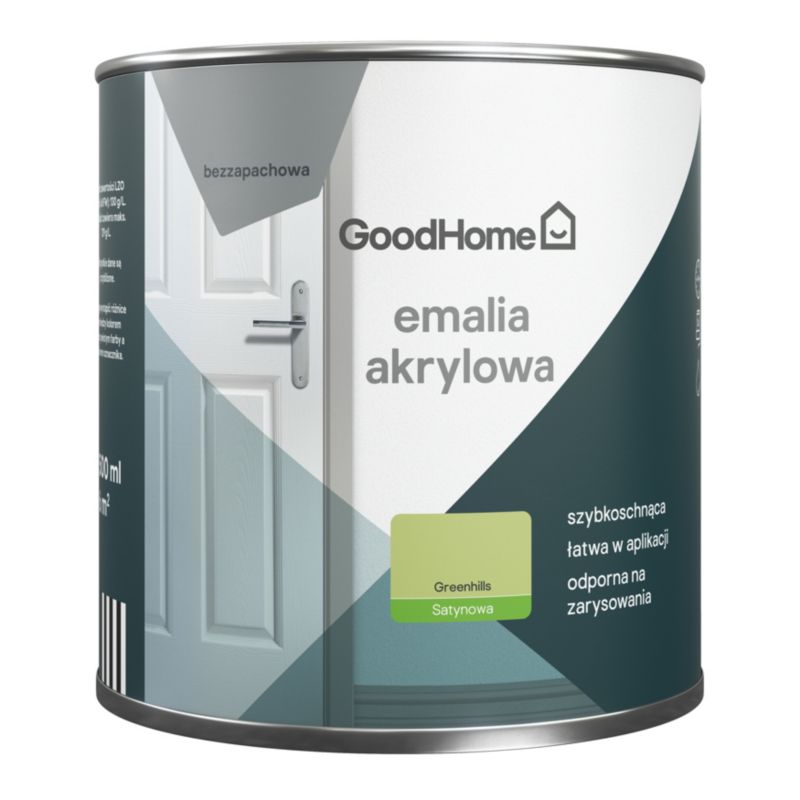 GoodHome Greenhills akryl-emalje, pletresistent, 0,5 l