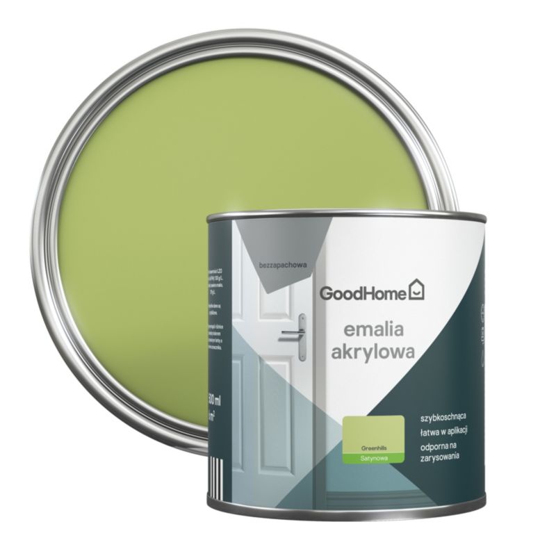 GoodHome Greenhills akryl-emalje, pletresistent, 0,5 l