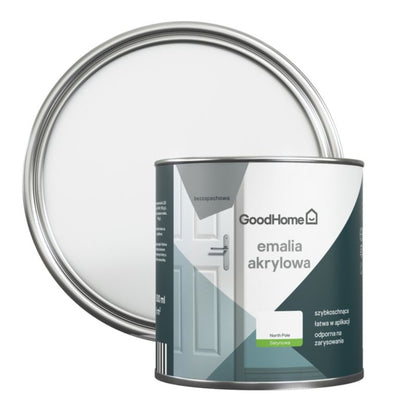 GoodHome North Pole akryl-emalje, pletresistent, 0,5 l