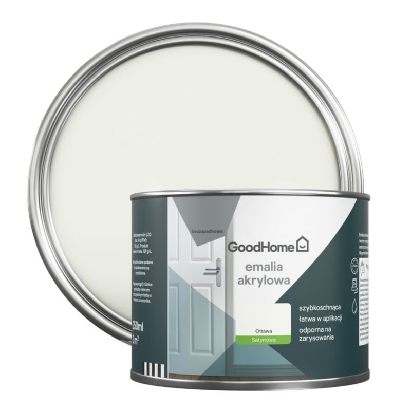 GoodHome Ottawa akryl-emalje, pletresistent, 0,25 l