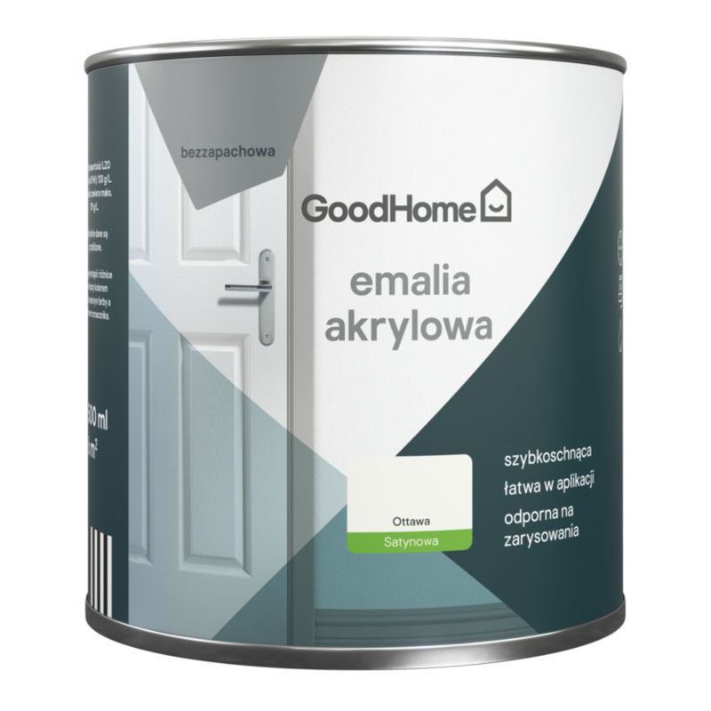 GoodHome Ottawa akryl-emalje, pletresistent, 0,5 l