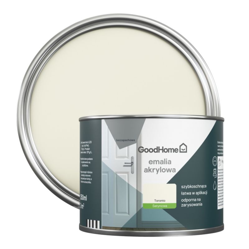 GoodHome Toronto akryl-emalje, pletresistent, 0,25 l