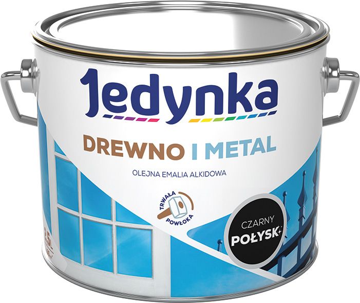 Alkydemalje Jedynka Træ og Metal sort højglans 2,5 l