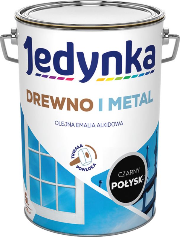 Alkydemalje Jedynka træ og metal sort højglans 5 l