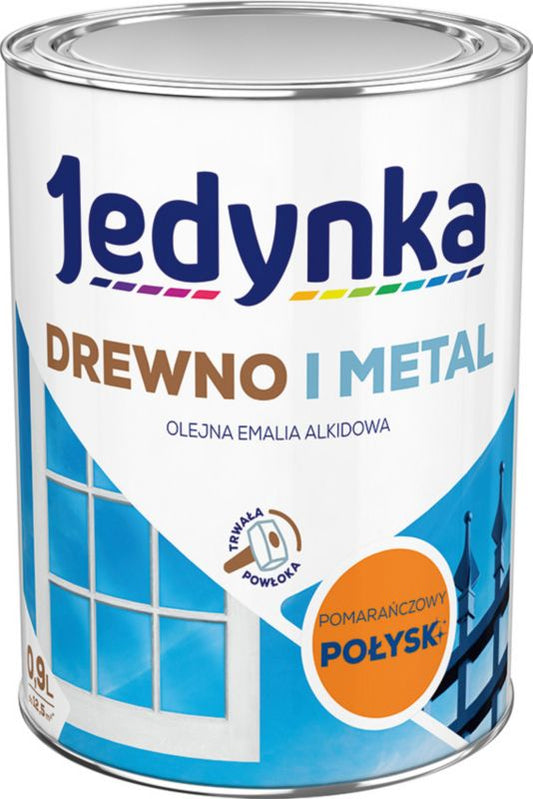 Alkydemalje Jedynka træ og metal orange blank 0,9 l