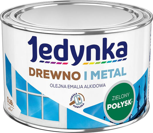 Alkydemalje Jedynka træ og metal grøn blank 0,36 l