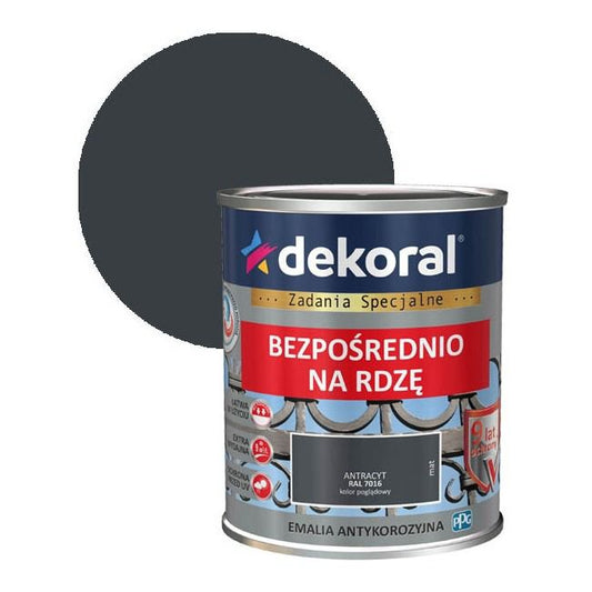 Dekoral antikorrosionsmaling antracit mat 0,65 l