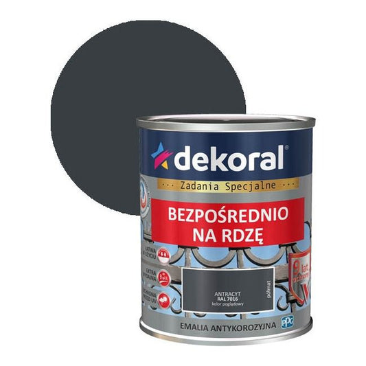 Dekoral antikorrosionsmaling antracit halvmat 0,65 l
