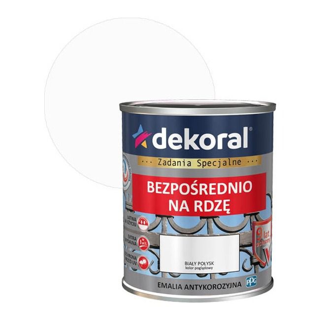 Antikorrosions-emalje Dekoral hvid blank 0,65 l