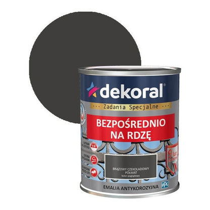 Dekoral antikorrosionsmaling i chokoladebrun halvmat 0,65 l