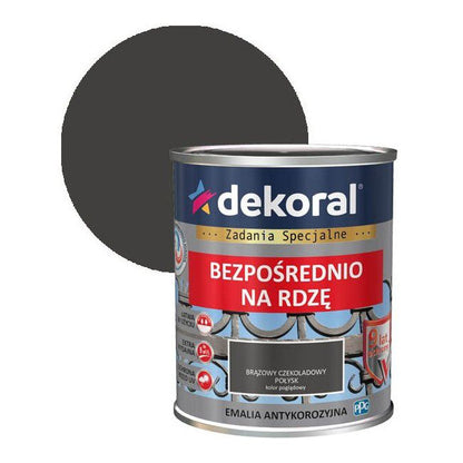 Dekoral antikorrosionsemalje i chokoladebrun med glans 0,65 l