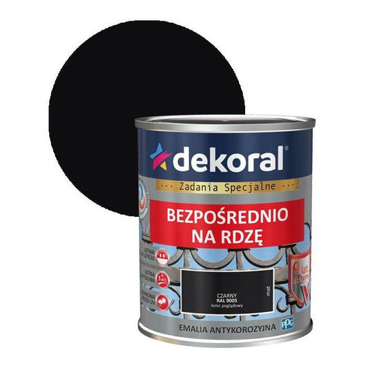 Dekoral antikorrosionsemalje mat sort 0,65 l