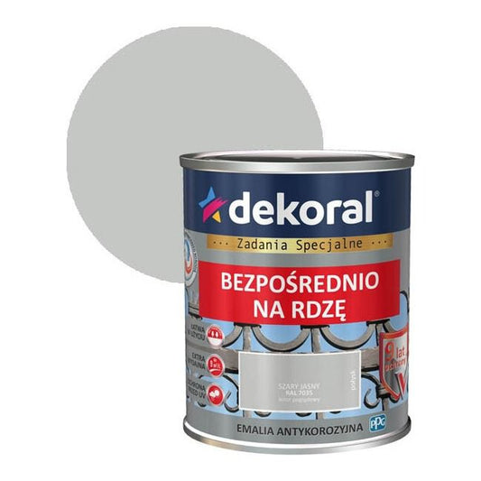 Dekoral antikorrosionsmaling lys grå blank 0,65 l
