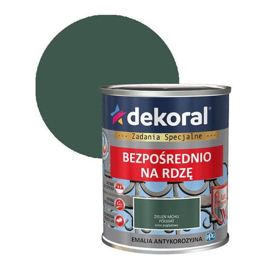 Dekoral antikorrosionsmaling i mosgrøn, halvmat, 0,65 l
