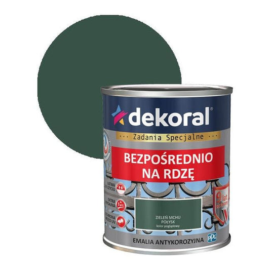 Dekoral antikorrosionsemalje mosgrøn blank 0,65 l