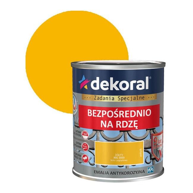 Dekoral antikorrosionsmaling gul blank 0,65 l