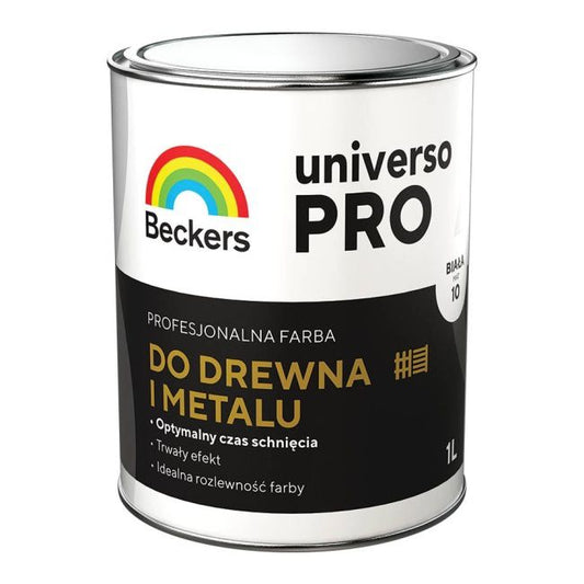 Beckers Universo Pro mat hvid emalje 1 l