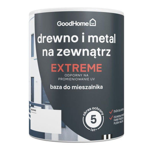 GoodHome udendørs satinmaling til træ og metal 1 l base