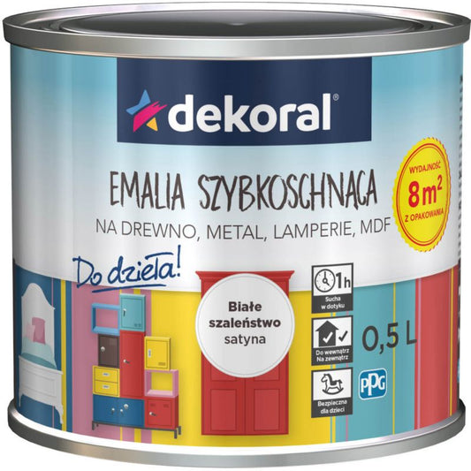 Dekoral Do Dzieła emalje hvidt vanvid 0,5 l