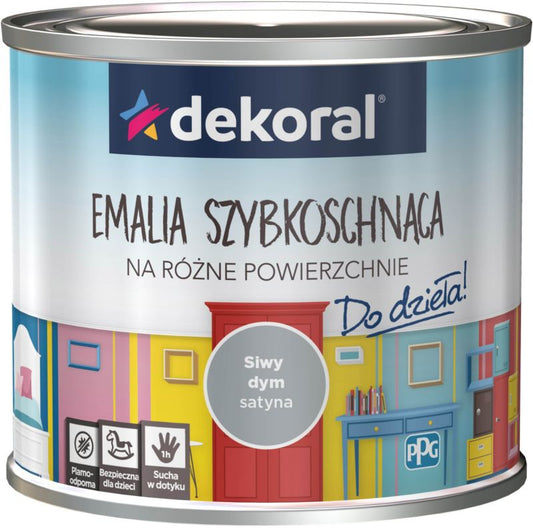 Dekoral Do dzieła emalje i farve i farven Grå Røg 0,5 l